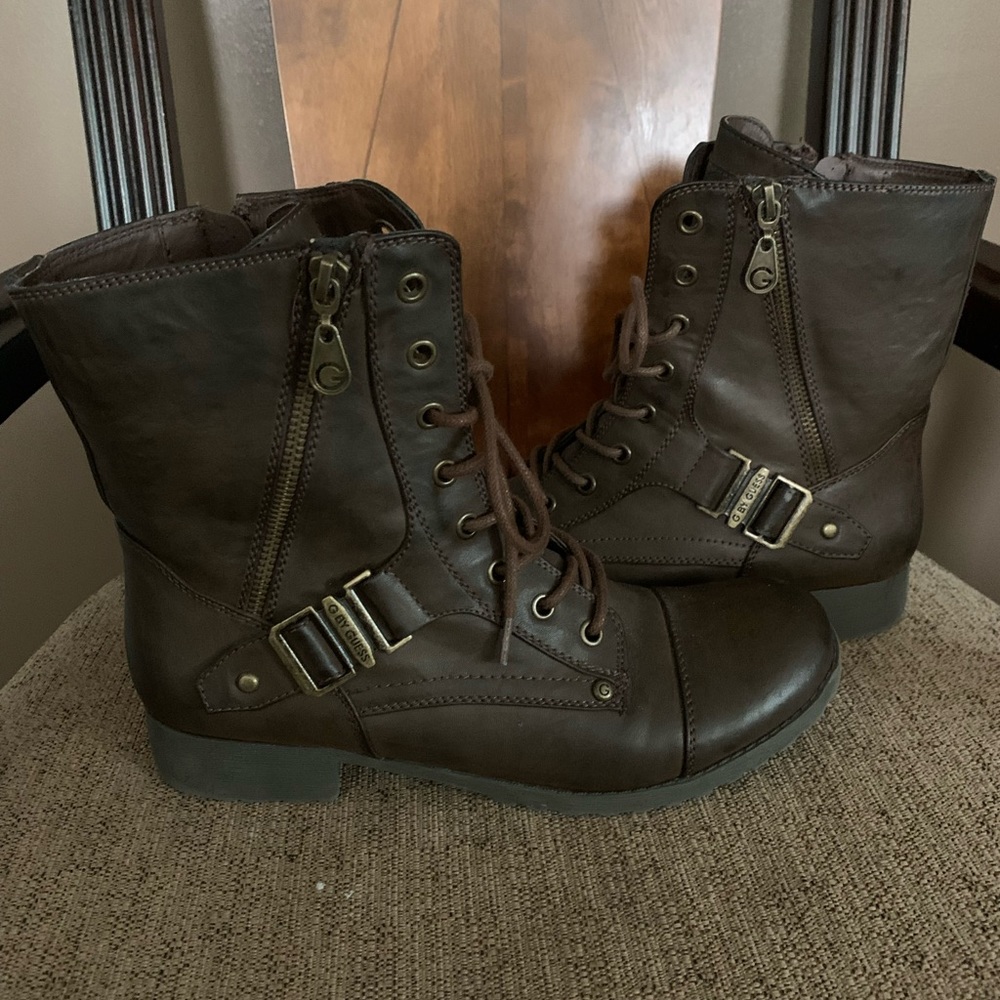 Brown Guess Combat Boots